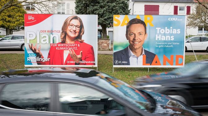 Wahlplakate von Rehlinger und Hans