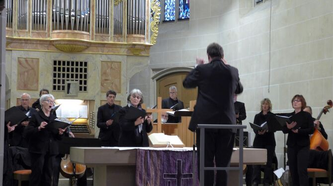 Mitglieder der Martinskantorei Münsingen in der Martinskirche. Mitglieder der Martinskantorei Münsingen in der Martinskirche.