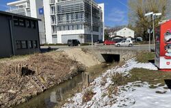 Der Leinsbach soll zum Schutz vor Hochwasser ein breiteres Bachbett erhalten. Deshalb muss unter anderem auch die Brücke in der 