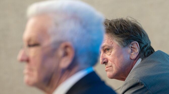 Regierungs-Pressekonferenz Stuttgart