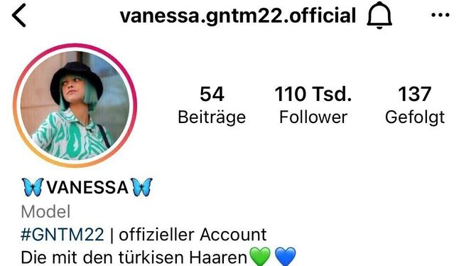 GNTM-Kandidatin mit den meisten Followern auf Instagram: Vanessa Kunz aus Metzingen.