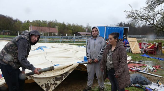 Vom Zirkuszelt in Grafenberg steht nichts mehr.