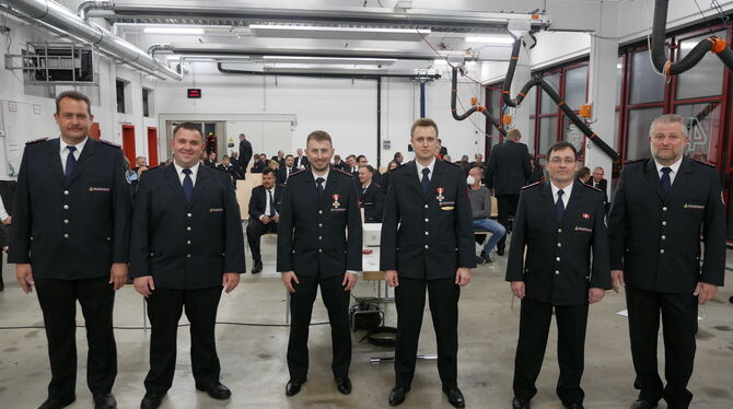 Bei der Hauptversammlung der Eninger Feuerwehr am vergangenen Samstag präsentierten sich nicht nur die neuen Kommandanten Heiko