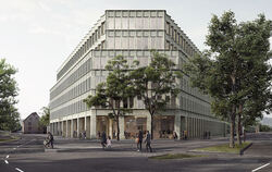 So wird der Neubau des Landratsamtes an der Stuttgarter Straße einmal aussehen. In dem modernen Gebäude sollen die aktuell noch 