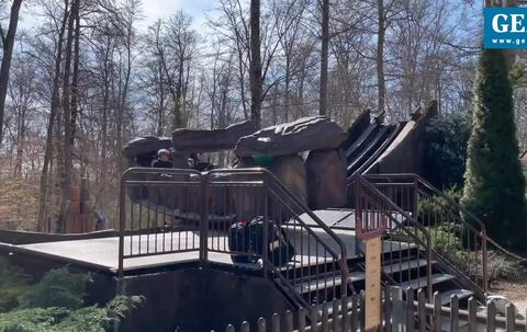 Hinter den Kulissen im Freizeitpark Traumland auf der Bärenhöhle in Sonnenbühl