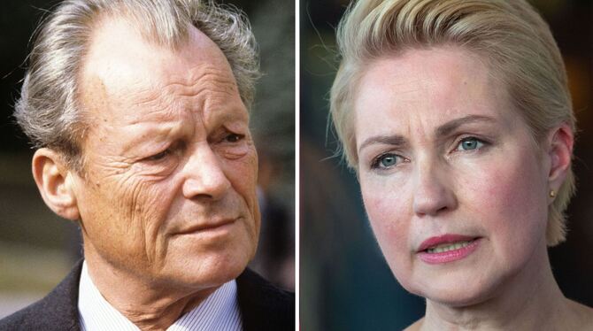 Willy Brandt und Manuela Schwesig