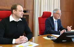 Gerichtssprecher Raphael Deutscher (links) und Sozialgerichts-Präsident Martin Rother beim Jahrespressegespräch. FOTO: MEYER
