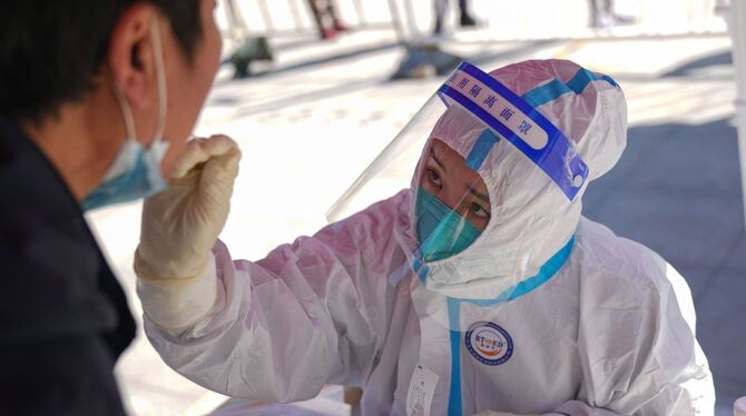 Corona-Test in Peking