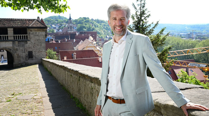 Boris Palmer, Oberbürgermeister von Tübingen, aufgenommen bei einem Pressetermin.