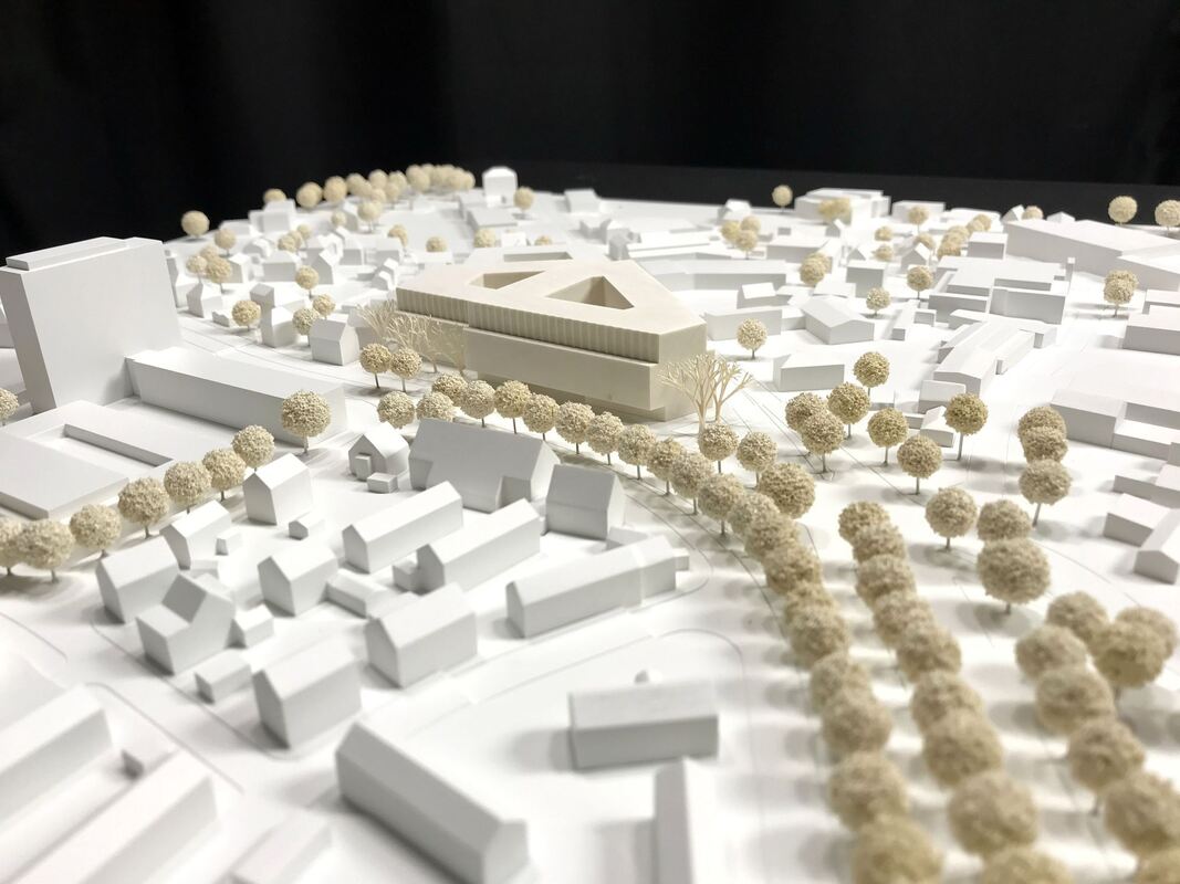 Differenzierte städtebauliche Figur.