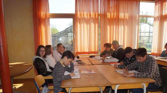 Deutsch zu pauken, gehört in der Engstinger Waldorfschule dazu, ist aber nicht alles.  FOTO: WURSTER
