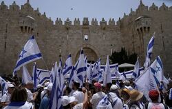 Flaggenmarsch in Jerusalem
