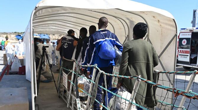 Migranten in Sizilien