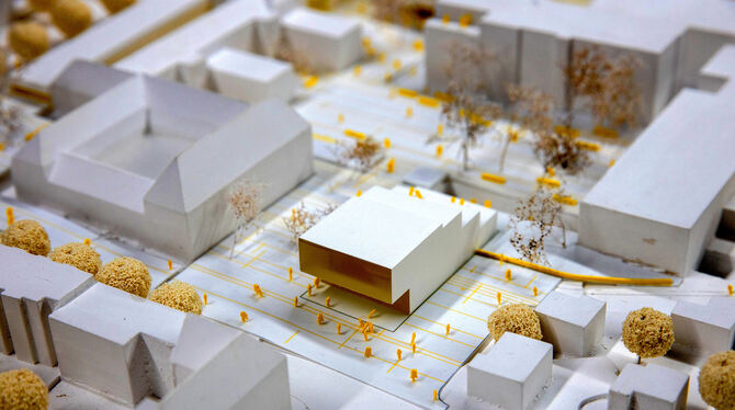 So stellen sich die Sieger die Platzierung des Besucher- und Informationszentrums bei der Kunstakademie vor.  FOTO: GEA