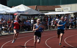 Junge Sportlerinnen und Sportler geben beim Lichtensteinlauf in Undingen ihr Bestes. 