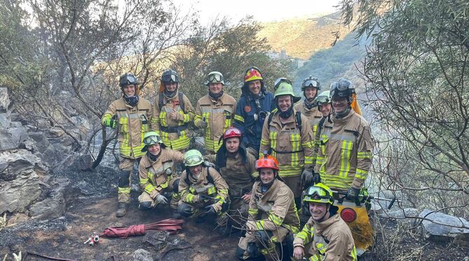 Feuerwehren trainieren Waldbrandbekämpfung in Griechenland