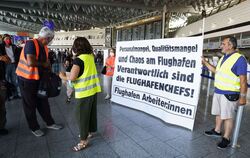 Demonstration am Frankfurter Flughafen