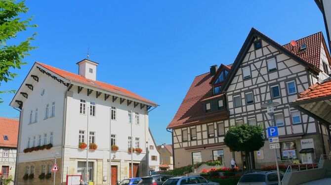 In dem Fachwerkgebäude rechts neben dem Walddorfhäslacher Rathaus soll nach der Vorstellung des Gemeinderats im ehemaligen Schre
