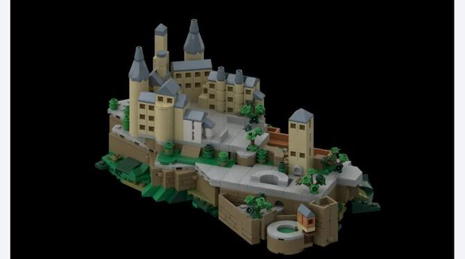 Die Burg Hohenzollern aus Lego: 1 231 Fans wünschen sich das als offizielles Set. Screenshot: Lego-Website