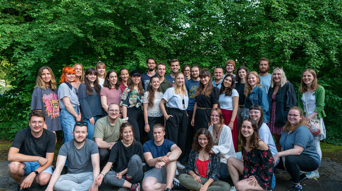 Die Kupferblau-Redaktion des Sommersemesters 2022.  FOTO: DANIEL BÖCKLE