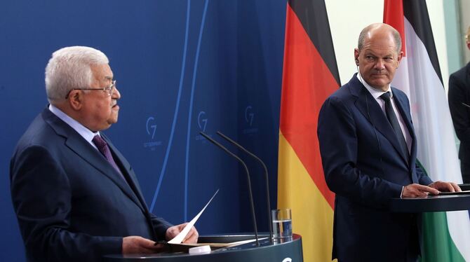 Scholz empfängt Mahmoud Abbas Scholz empfängt Mahmoud Abbas