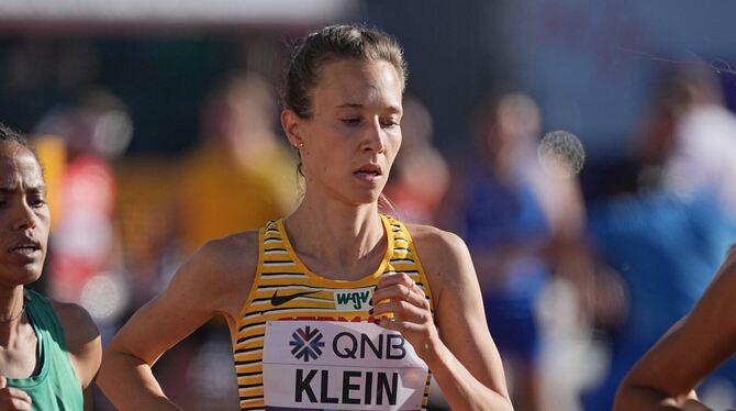 Die Tübingerin Hanna Klein hat sich in einem packenden 1 500-Meter-Rennen Platz fünf erkämpft.  FOTO: KAPPELER/DPA