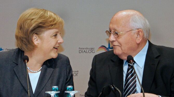 Michail Gorbatschow und Angela Merkel