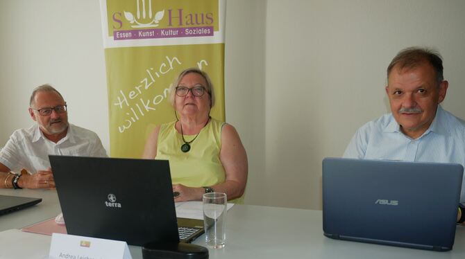 Bei einem Pressegespräch erläuterten Achim Scherzinger (von links), Andrea Leichsenring und Wolfgang Kuhn ein neues Projekt, das