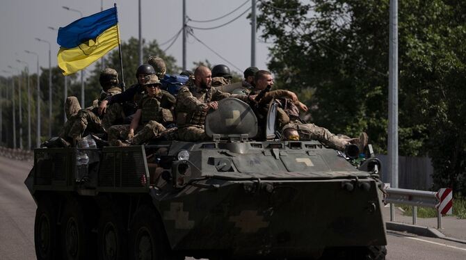 Ukrainische Soldaten in Donezk