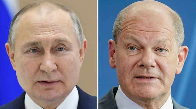 Wladimir Putin und Olaf Scholz