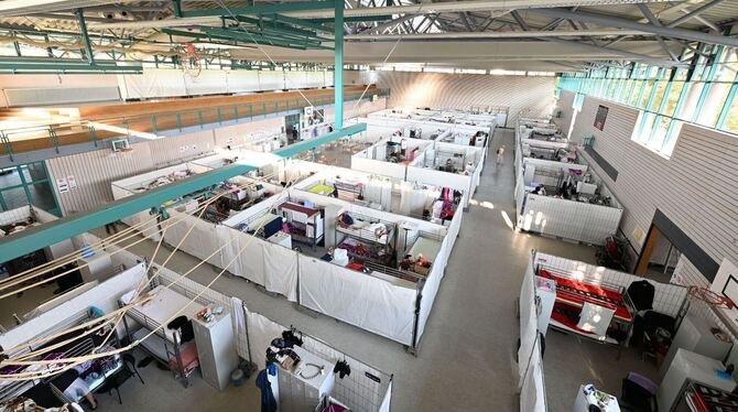 Notunterkunft für ukrainische Flüchtlinge