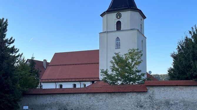 Die Johanneskirche in Unterhausen prägt das Ortsbild. Jetzt muss ihr Turm saniert werden.  FOTO: SAUTTER