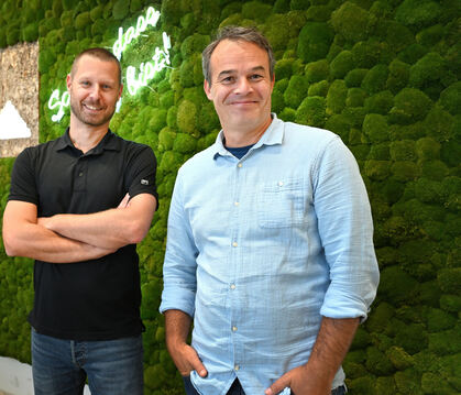 Ronny Höhn (links) und Matthias Gebhard sind die Geschäftsführer der Bergfreunde GmbH. FOTO: PIETH