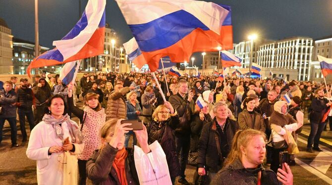 Feierstimmung in Moskau