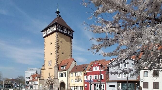 Das Tübinger Tor ohne Gerüst – so soll er bald wieder aussehen.  FOTO: HANSEN/STADT