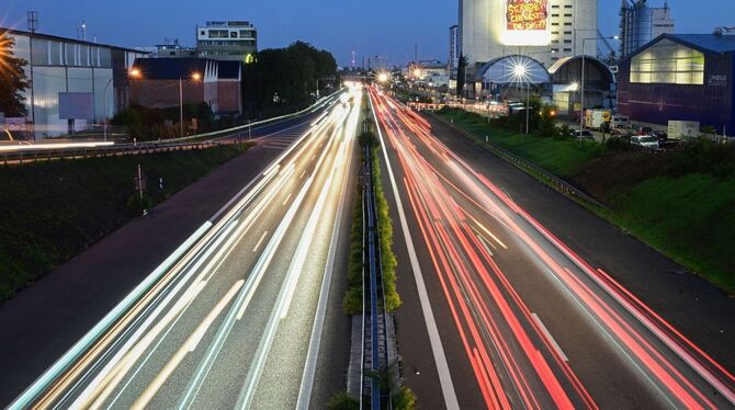 Berufsverkehr morgens in Stuttgart