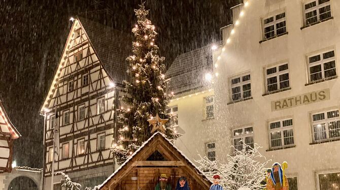 Die Weihnachtsbeleuchtung in Trochtelfingen soll nicht erst am 6. Januar, sondern schon zu Neujahr ausgeschaltet werden.  FOTO:
