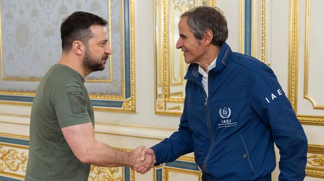 Wolodymyr Selenskyj mit Rafael Grossi