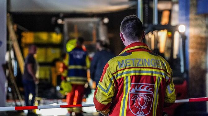 Brand in Metzingen. Brand in Metzingen.