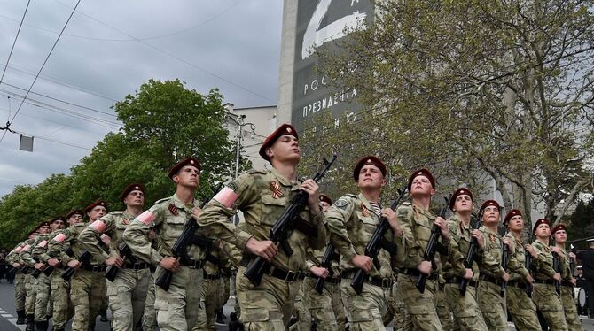 Russische Soldaten auf der Krim