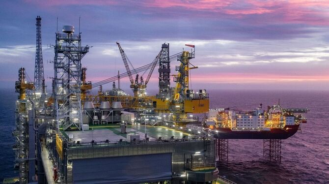 Ölfeld in der Nordsee