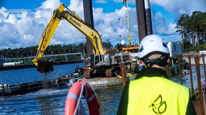 Bauarbeiten für das LNG-Terminal Lubmin