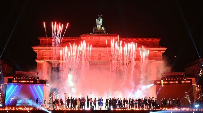 Silvester am Brandenburger Tor in Berlin Silvester am Brandenburger Tor in Berlin