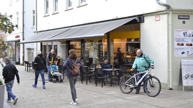 In dieser Bäckerei am Reutlinger Albtorplatz passierte der gewalttätige Zwischenfall.