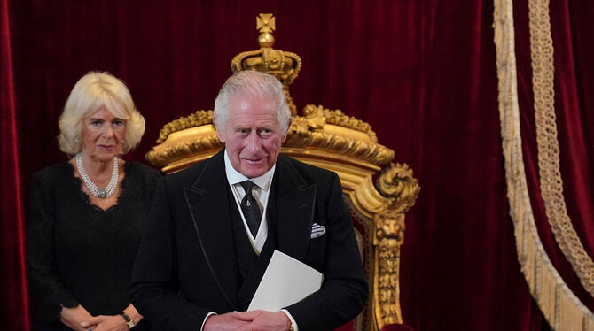 König Charles III. und Gemahlin Camilla. Sein Einsatz für Umweltschutz muss an die Königswürde angepasst werden.  FOTO: BRADY/D