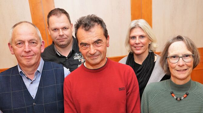 Der Vorstand der Kreisverkehrswacht Reutlingen-Münsingen: Andreas Fix (von links), Andreas Ott, Thomas  Steigenberger,  Stephani