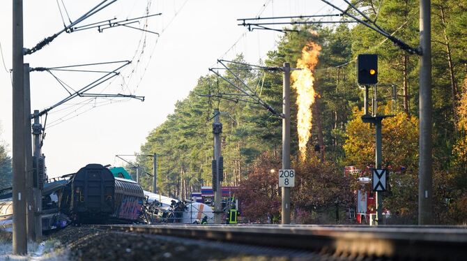 Kollision von zwei Güterzügen