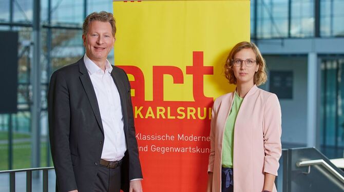 Kunsthistorikerin Olga Blaß und Galerist Kristian Jarmuschek