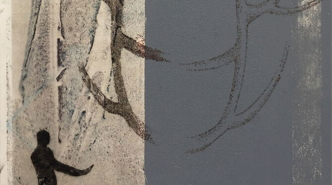 Wolfgang Stöhr verbindet in seinen Bildern abstrakte und figurative Elemente. FOTO: STÖHR Wolfgang Stöhr verbindet in seinen Bildern abstrakte und figurative Elemente. FOTO: STÖHR