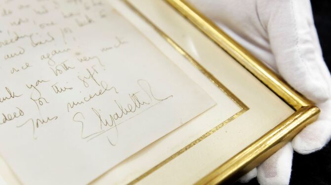 Brief von Königin Elisabeth
